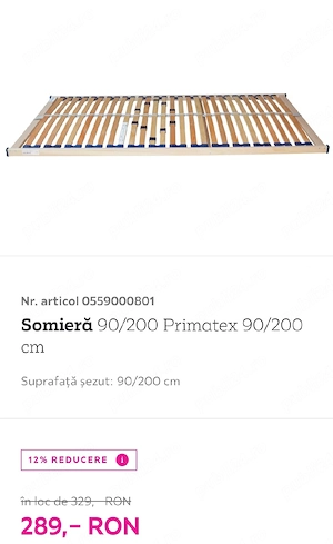 somieră 90x200 2buc