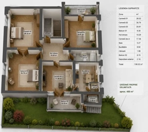 Apartament cu 4 camere la vila cu doar două locuințe, grădină proprie de 400mp - imagine 17