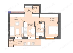 Apartament cu 2 camere decomandate si balcon zona Doamna Stanca - imagine 4