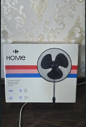 Ventilator pe picior Negru 55W 3 viteze + oscilație - Carrefour Home