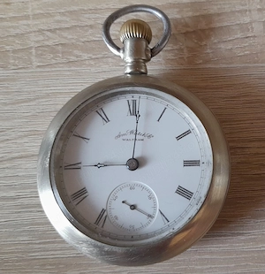 Ceas de buzunar American Waltham Watch Co  cu 15 rubine din anul 1886  Gigant- servisat in Germania