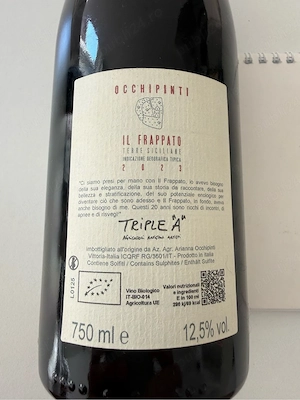 Vin Occhipinti IL FRAPPATO Terre Siciliane 2023