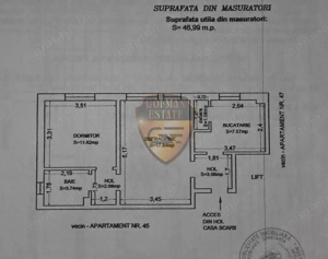 2 camere Tomis II Mircea cel Batran Spitalul Județean 48mp etaj 1 centrala gaz - imagine 8