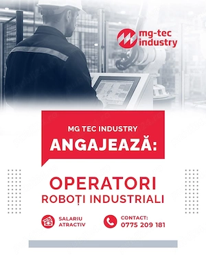 Mg Tec Industry angajează operator la roboți industriali 