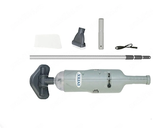 Aspirator piscina subacvatic Intex, cu acumulator, 239 cm, gri