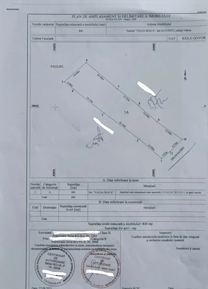 Propietar vând teren intravilan 958 mp + pădure 1.600 mp | Gătejești   Băile Govora | 18.500  
