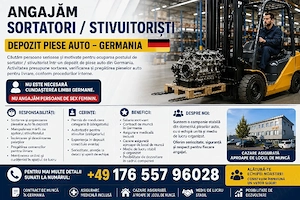 Angajăm Sortatori   Stivuitoriști   Depozit Piese Auto Germania
