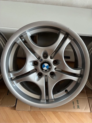 Set jante aliaj asimetrice BMW M double spoke 68 - OE - imagine 3