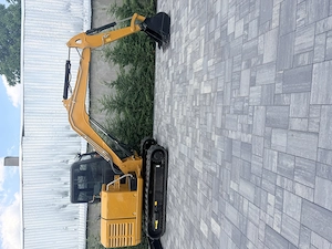 Excavator și mini încărcător CAT.
