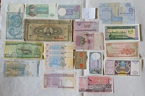 Seturi bancnote loturi 20 bucăți UNC și circulate