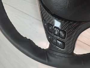 Volan BMW E46 M Original + Trim schimbător Carbon Real - imagine 3