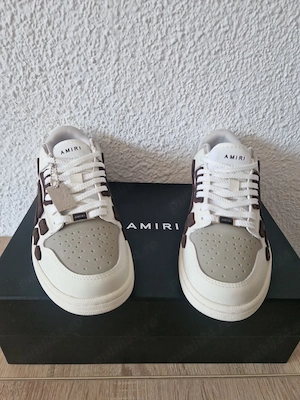 Adidasi Amiri Skeleton White&Brown Patch