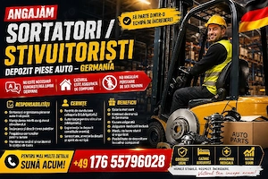 Angajăm Sortatori   Stivuitoriști   Depozit Piese Auto Germania