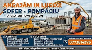 Angajam sofer - operator pompa beton