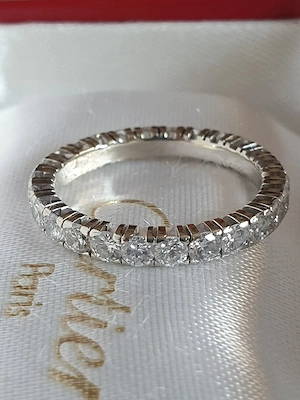 Verigheta inel Eternity Memory aur alb18k diamante naturale 2ct 