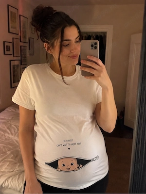 Tricou Gravide  Hi Daddy!    Baby Peek