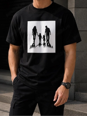 Tricou Personalizat Family Silhouette   Unisex