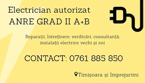 Electrian autorizat ANRE grad II A+B