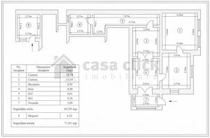 Locuință în casă pe Strada Universității | 3 camere | Exclusivitate , Comision 0% - imagine 10