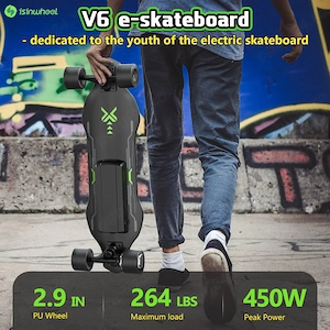 Skateboard electric cu telecomanda Isinwheel V6 - Resigilat - imagine 2