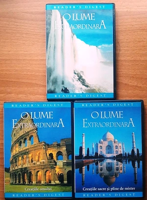 o lume extraordinara set complet 3 dvd-uri documentare reader's digest originale timbre originale