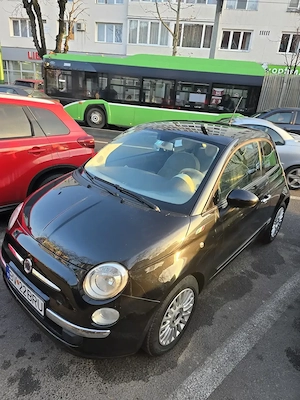 Vand Fiat 500, an fabr.2009,1242cm3,benzina,E5,126000km,negru,cutie manuala,volan stg.piele,itp2027 - imagine 8
