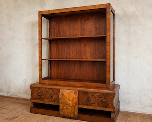 Bufet   Servantă Art Deco vintage din lemn furniruit   perioada interbelică