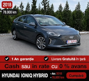 Hyundai Ioniq 2018 Full Hybrid I 77.986 Km I Disponibil in Rate Auto Fara Avans