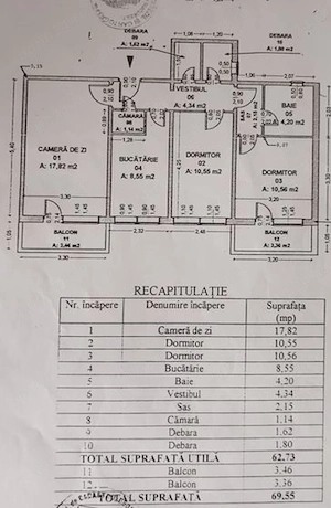 Proprietar | 3 camere decomandat | Gorjului | 70 mp | 2 băi | 2 balcoane | Etaj 5 10  - imagine 9
