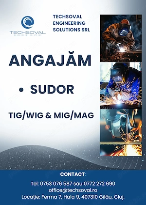 Angajam Sudor Mig-Mag   Tig-Wig , Operator laser CNC pentru debitare tablă si Operator Abkant  - imagine 2