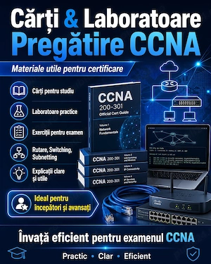 Ofer materiale DIGITALE pentru pregătirea examenului CCNA 200-301