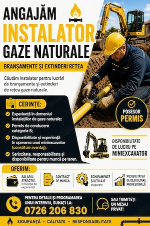 Operator utilaje, instalator, posesor permis