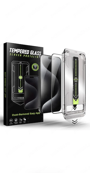 Kit Folie Sticla HD, Titan Dust Removal Easy App pentru iPhone 16 Pro  17