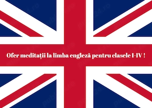 Ofer meditații la limba engleză pentru clasele I-IV în mediu online!