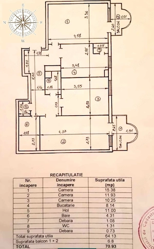 PROPRIETAR Apartament 3 camere, Tg Cucu (Ultracentral), 71 mp, Mobilat și Utilat complet - imagine 10