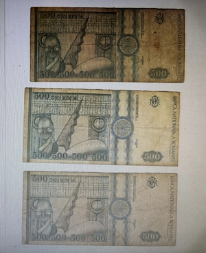 Vand bancnota veche, 500 Lei, 1992, Brancusi