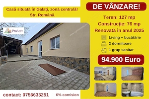 Casă individuală, renovată în 2025, zonă centrală, Str. Română.