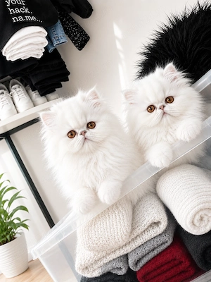 Persian Kittens alb imaculat - imagine 4