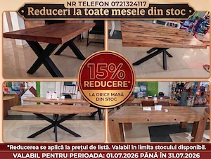 Masa din lemn masiv de stejar