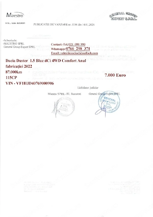 Dacia Duster 2022 4x4 Diesel Garantie