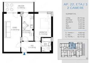 NOU! Apartament Decomandat 61 mp, Bucatarie inchisa, 15 Min Metrou Nicolae Teclu, Bloc Nou  - imagine 8
