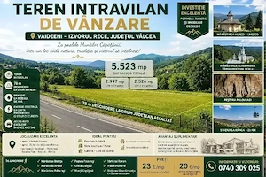 EXCLUSIV! Teren intravilan 5.523 mp Vaideeni Horezu.78 m deschidere. Utilități. Preț atractiv! Opo - imagine 9