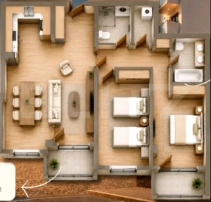 Apartament 2 Camere, 51 mp, Parcare Subterana si Tva inclus, Zona Aradului 