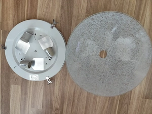 Plafonieră încastrată din sticlă texturată (spaghetti   ice glass)   3 becuri