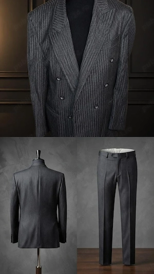 Costum nou lână făcut la comanda material premium 