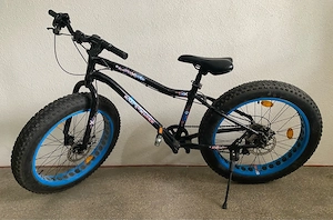 Bicicletă Monster Rider Fat Bike, Roti 20 inch, varianta cu jante albastre