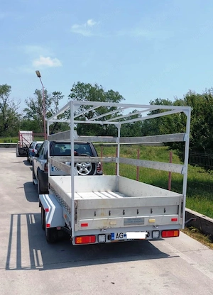 Remorca auto REMA 2000kg, axa dubla,revizie totala 2025 - imagine 8