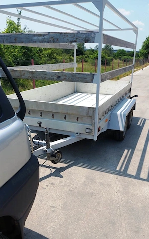 Remorca auto REMA 2000kg, axa dubla,revizie totala 2025 - imagine 5