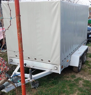 Remorca auto REMA 2000kg, axa dubla,revizie totala 2025