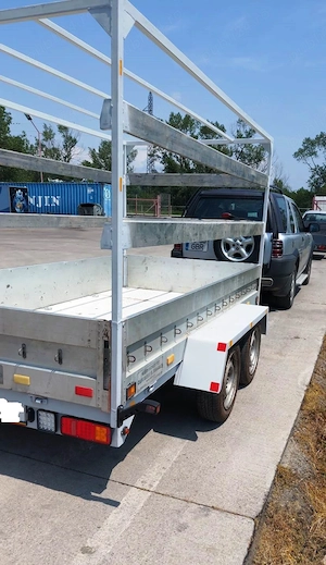 Remorca auto REMA 2000kg, axa dubla,revizie totala 2025 - imagine 4